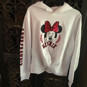 NWT Abercrombie flip sequins Minnie hoodie